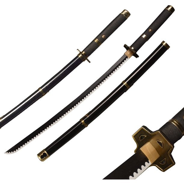 One Piece Roronoa Zoro Yubashiri black Metal Sword