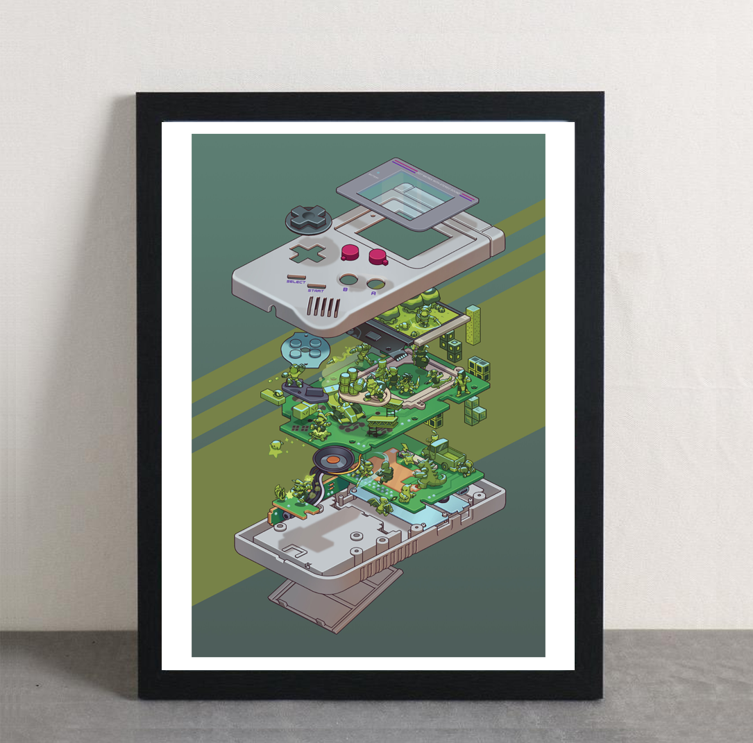 Gameboy Framed Poster