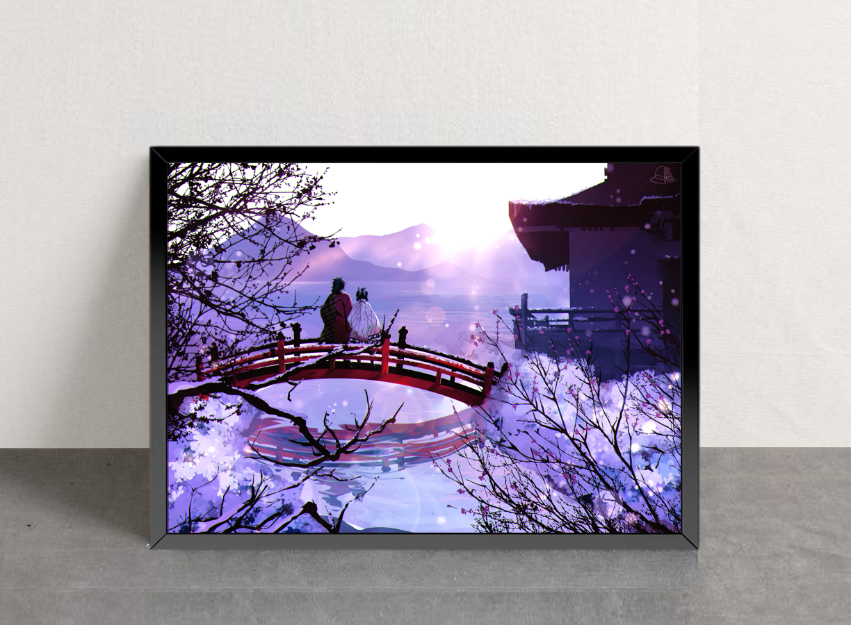 Demon Slayer Sunrise Scenery Poster