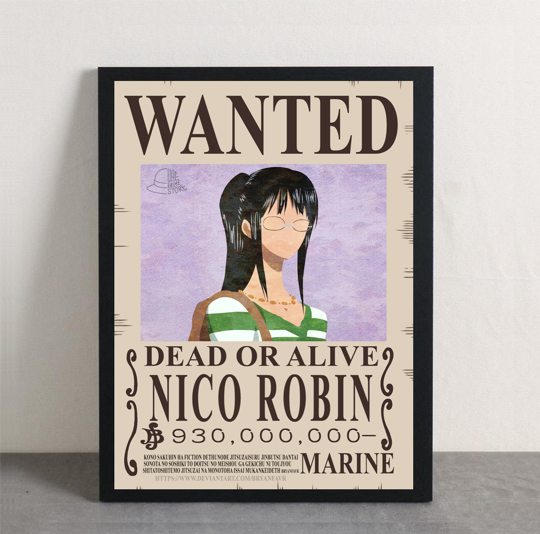 One Piece Nico Robin Wanted Framed Poster