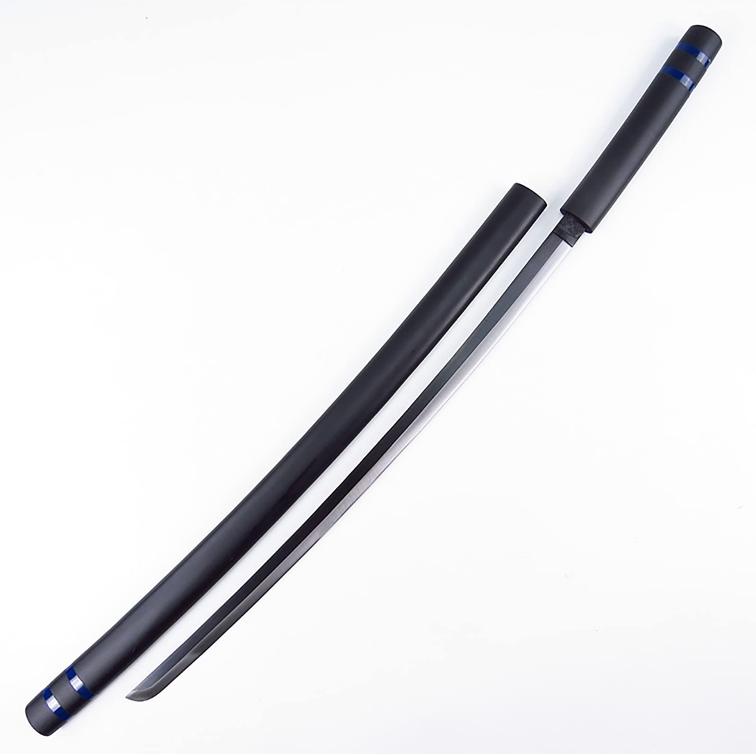 Black Metal Sword with Blue Stripes