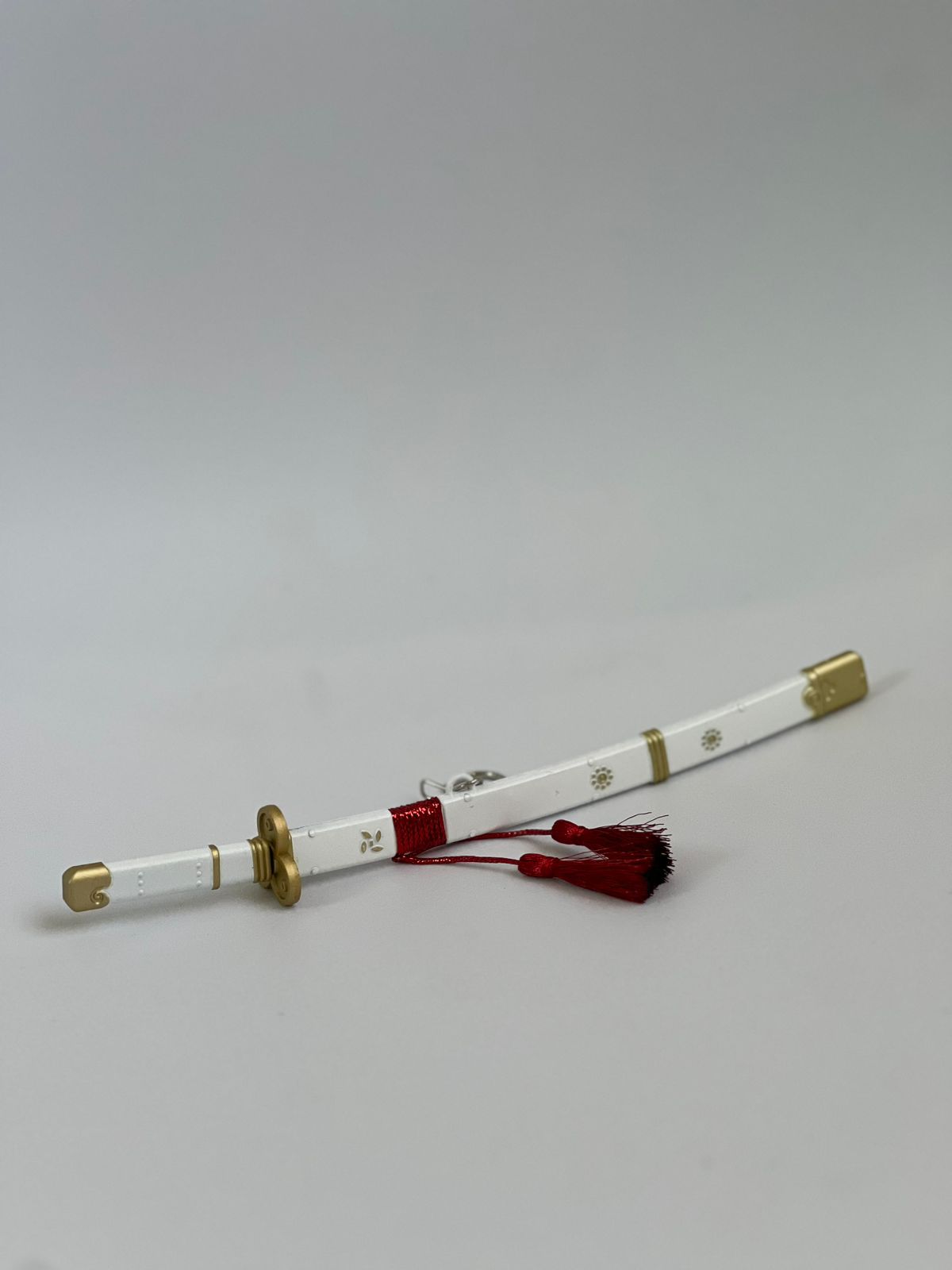 22cm One Piece Oden Sword metal Keychain w/ Stand