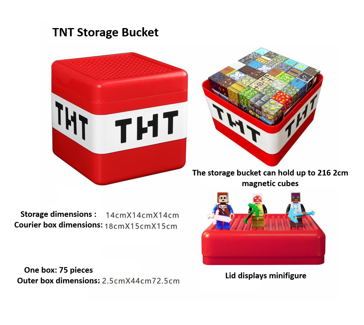 Minecraft TNT Storage Bucket