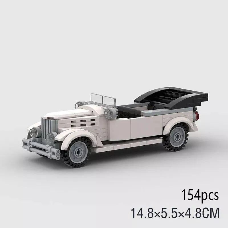 1935 Ford Roadster V8 (White) Building Blocks