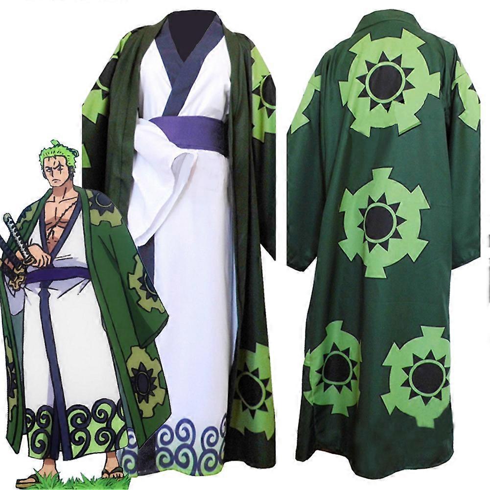 One Piece Roronoa Zoro Kimono Robe Cosplay Set