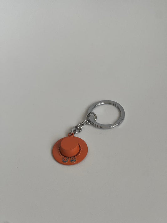 One Piece Ace Hat keychain