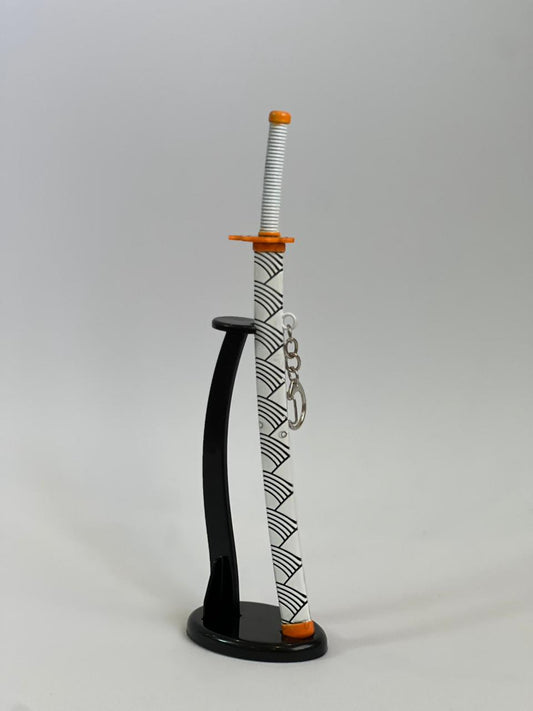 22cm Demon slayer Rengoku Sword metal Keychain w/ Stand