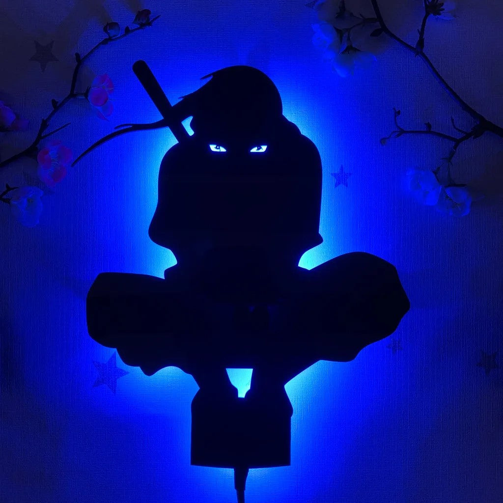 Itachi Uchiha Silhouette Wall Light