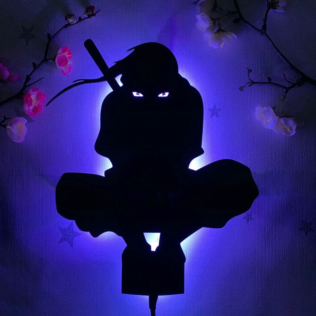 Itachi Uchiha Silhouette Wall Light