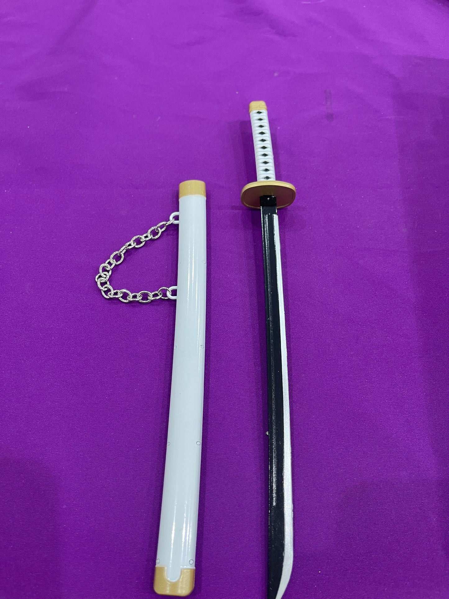 Zoro white sword keychain