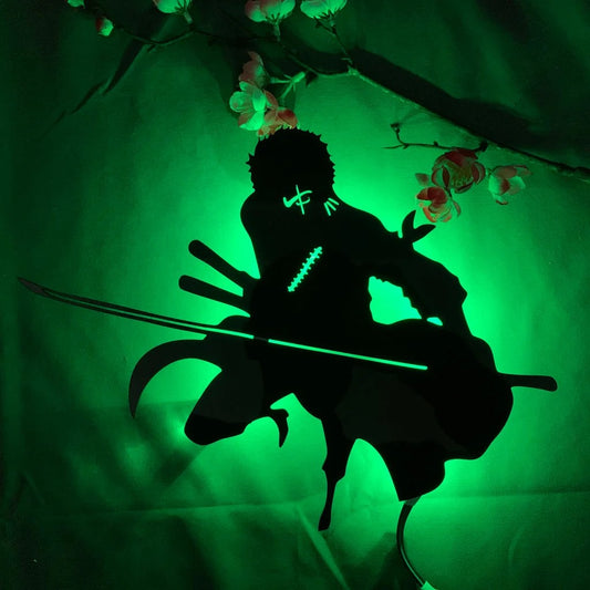 Roronoa Zoro Silhouette Wall Light