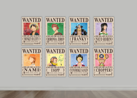 One Piece Wanted Posters