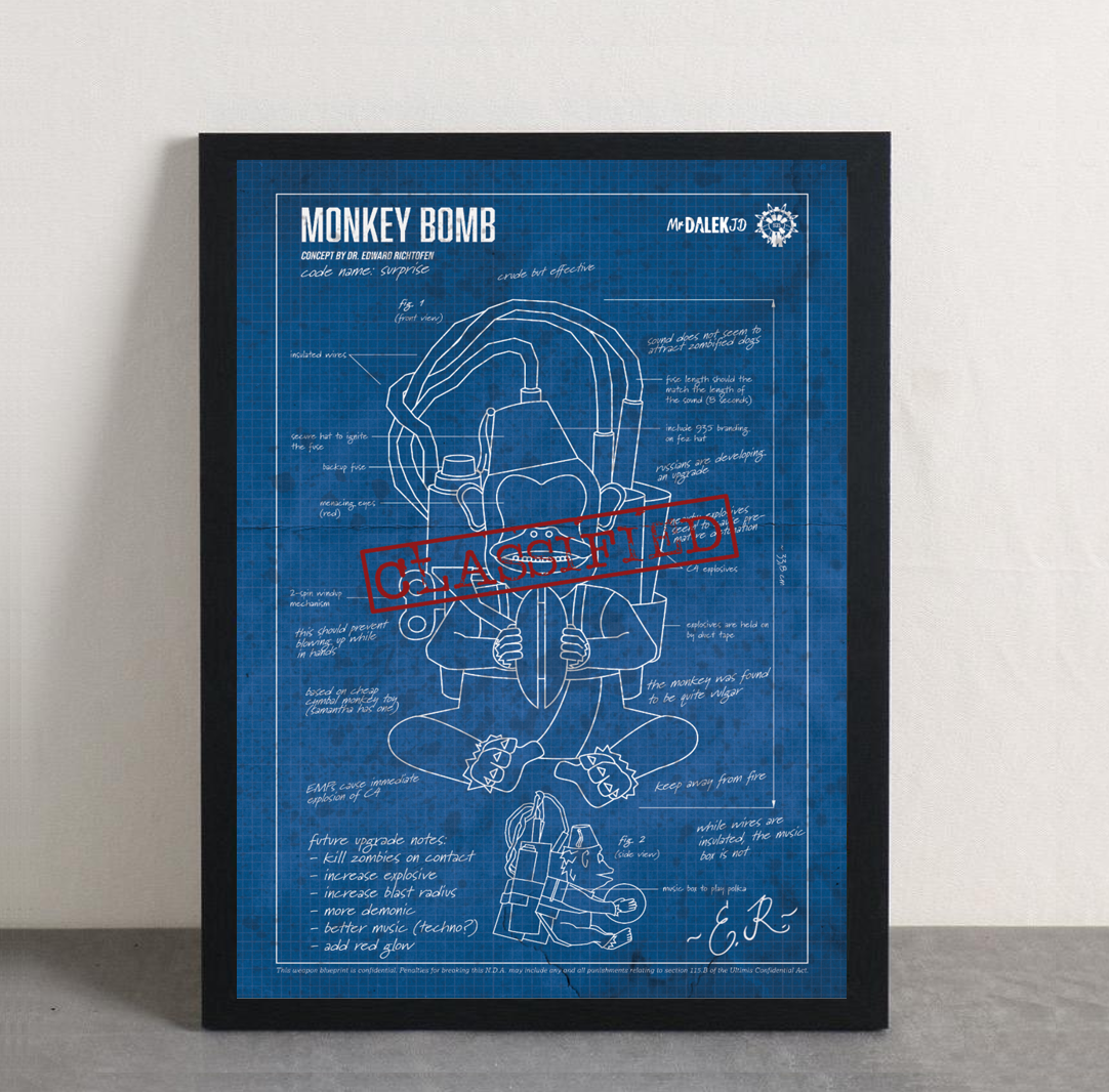 Monkey Bomb Framed Poster