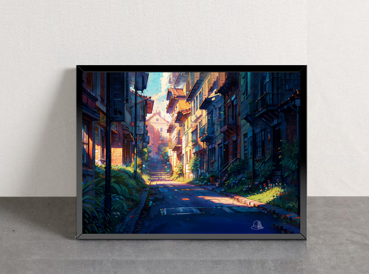 Landscape Buildings Scenery Framed Poster
