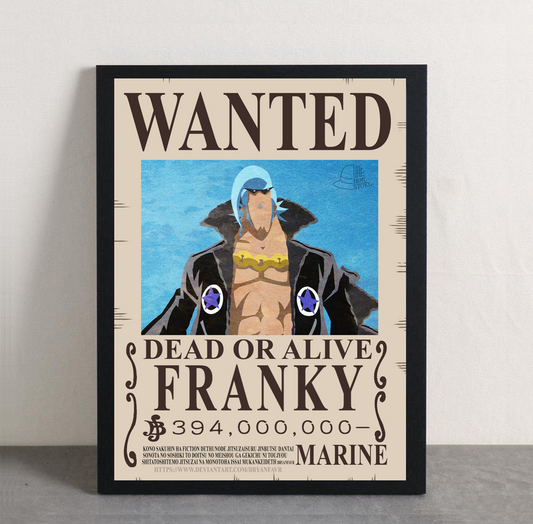 One Piece Franky Wanted Framed Poster
