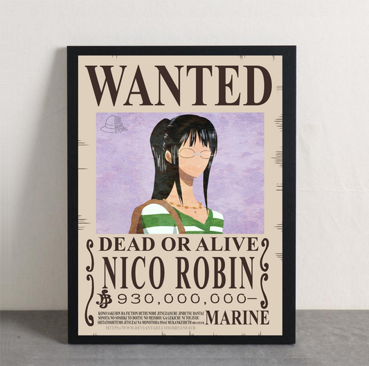 One Piece Nico Robin Wanted Framed Poster