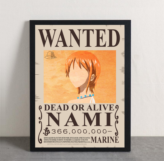 One Piece Nami Wanted Framed Poster
