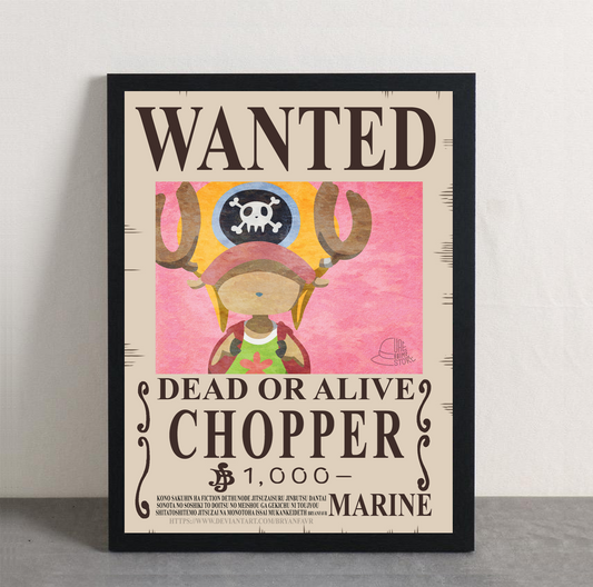 One Piece Chopper Wanted Framed Poster