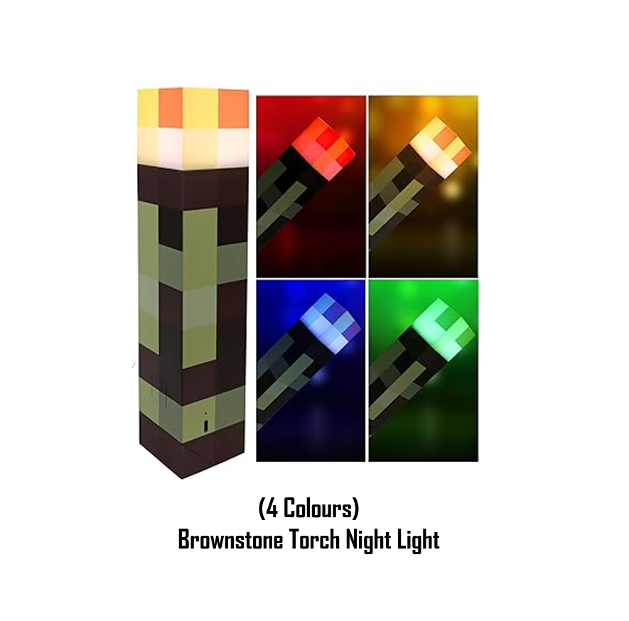 Minecraft LED Brownstone Torch Night Light
