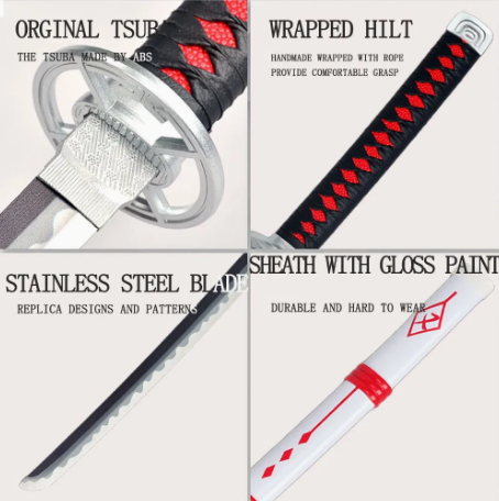 Epic Seven Ran Red and White Metal Sword