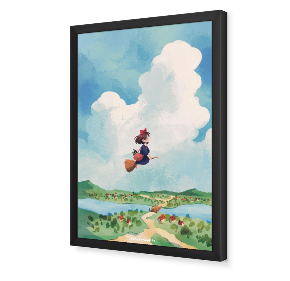 Kiki's Delivery Service ver.2 Framed Poster