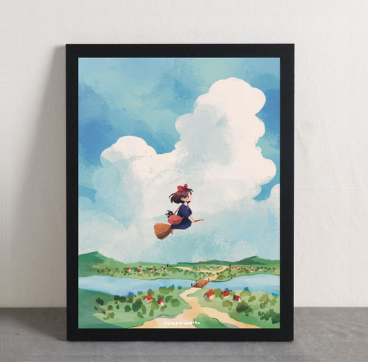 Kiki's Delivery Service ver.2 Framed Poster
