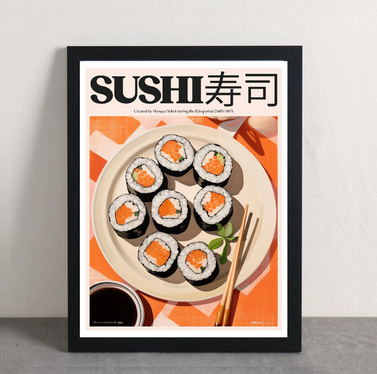 Sushi Plate Framed Poster