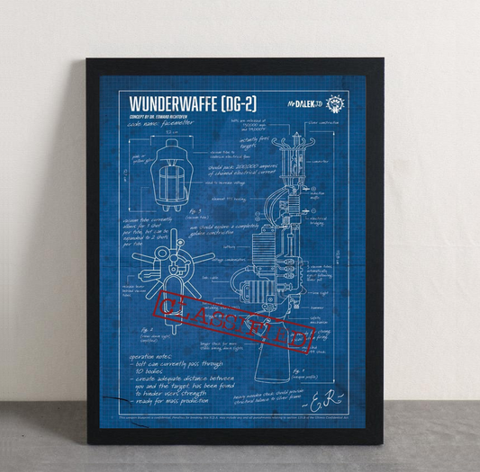 Wunderwaffe (DG-2) Blue Print Framed Poster