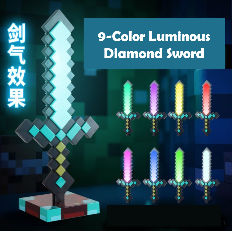 Minecraft LED Diamond Sword Lamp