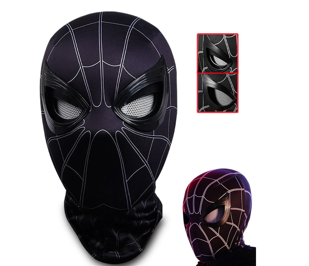 Spider Man Mask w/movable eyes & red LED eyes (3 designs)