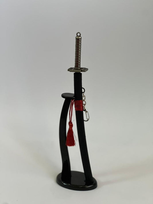 22cm Bleach Sword metal Keychain w/ Stand
