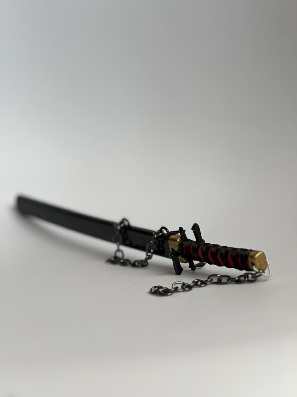 30cm Bleach Ichigo Bankai ver. 1 Sword  metal w/ Stand