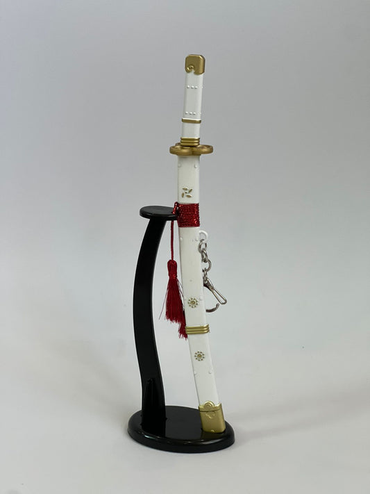 22cm One Piece Oden Sword metal Keychain w/ Stand
