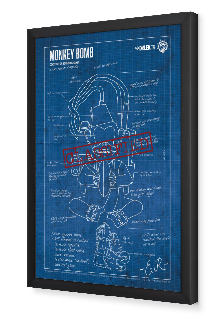 Monkey Bomb Framed Poster