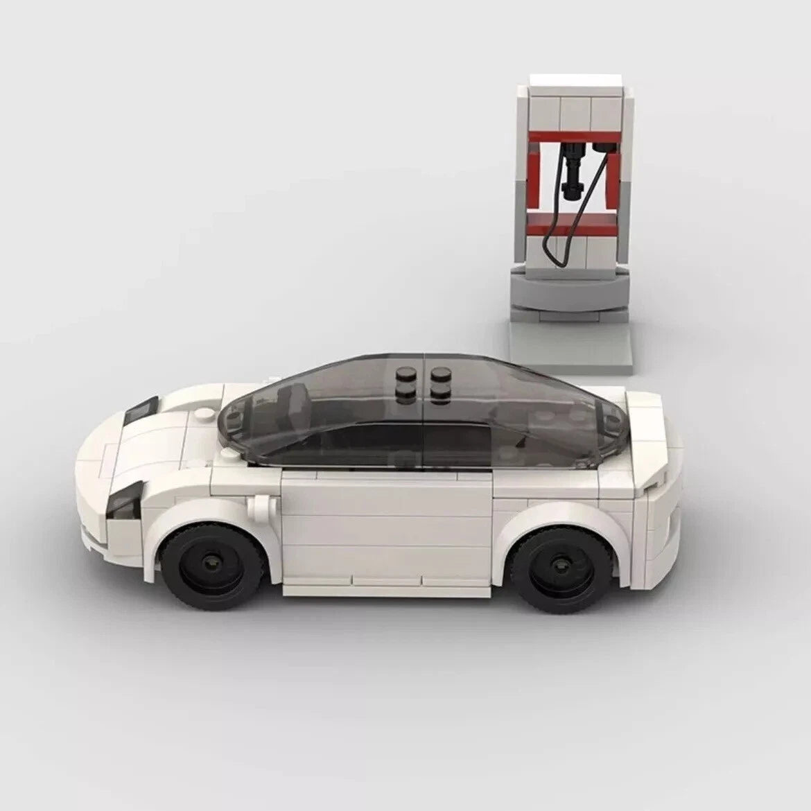 White Tesla Model S Building Blocks