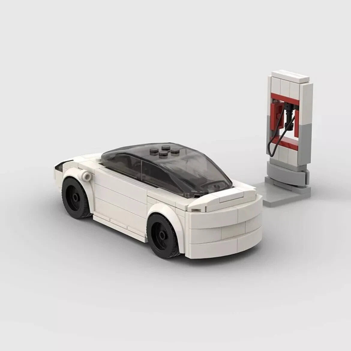 White Tesla Model S Building Blocks