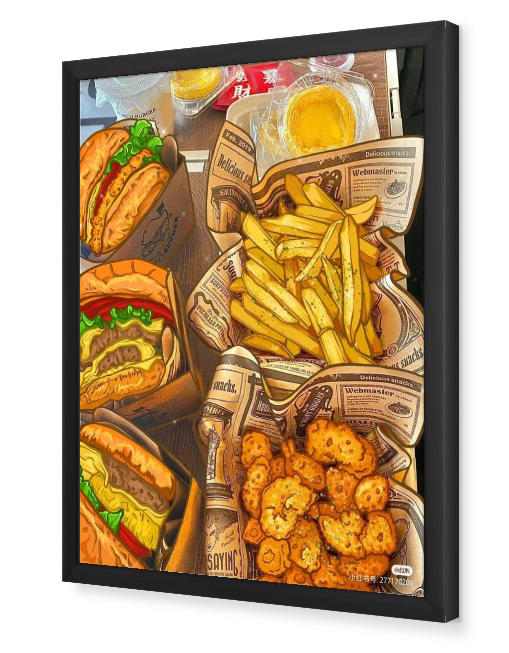 Fast Food Framed Poster